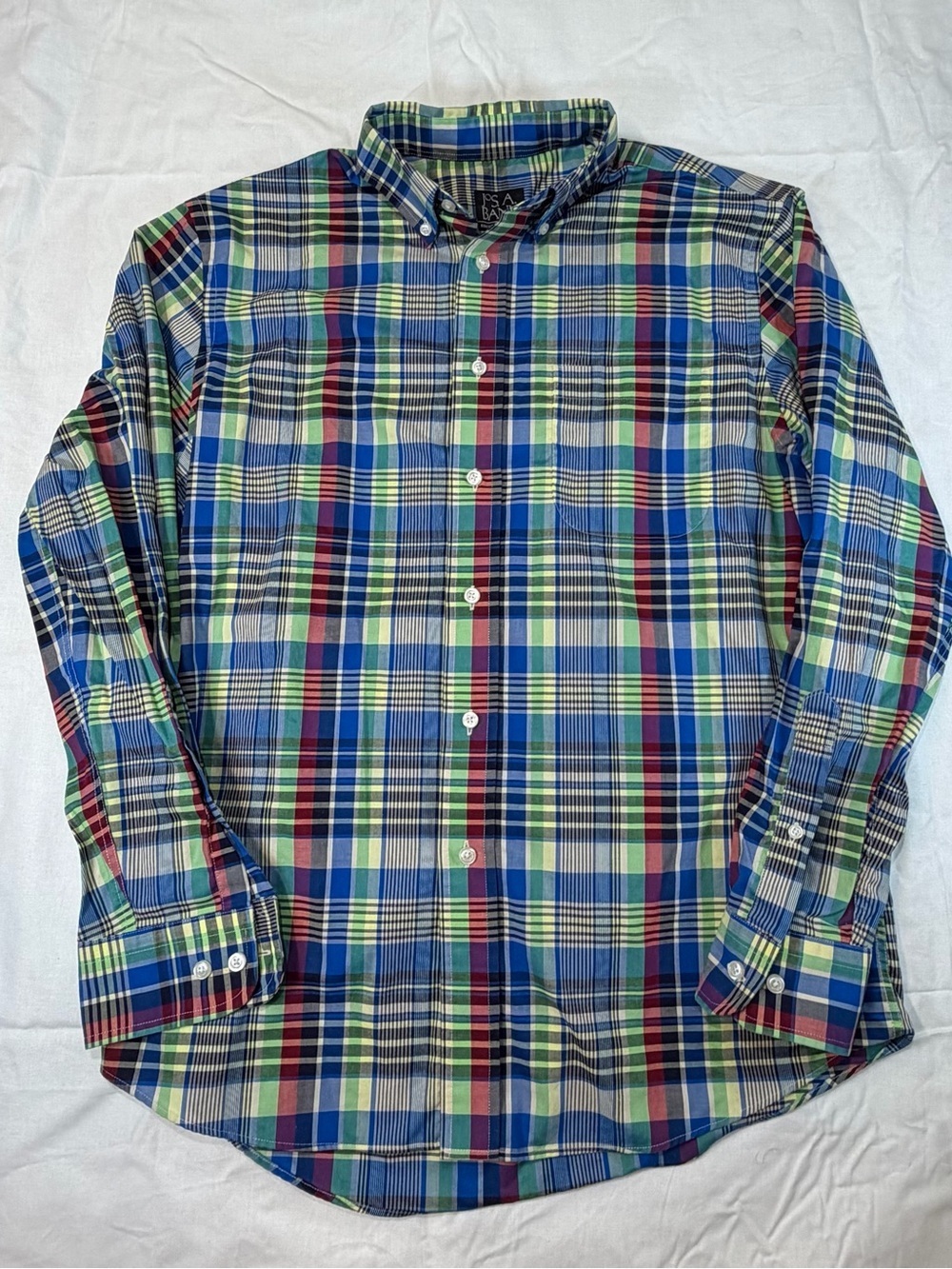 Jos. A. Bank Multicolor Plaid Button-Down Shirt executive collection